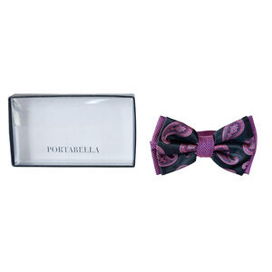 Portabella Paisley Pretied Bow Tie Wedding Ascot Tuxedo Grandpa Formal Retro BOX